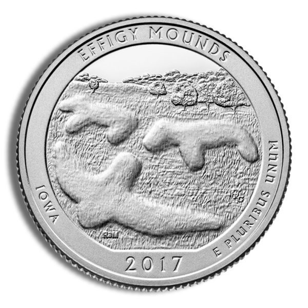 2017-P 5 oz ATB Effigy Mounds Silver Coin PCGS SP70 - Image 3
