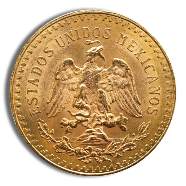 1925 Mexico Gold 50 Peso BU