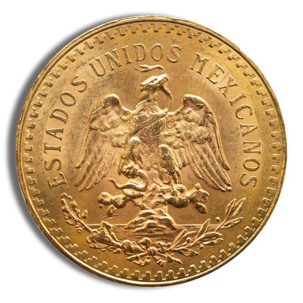 1922 Mexico Gold 50 Peso BU