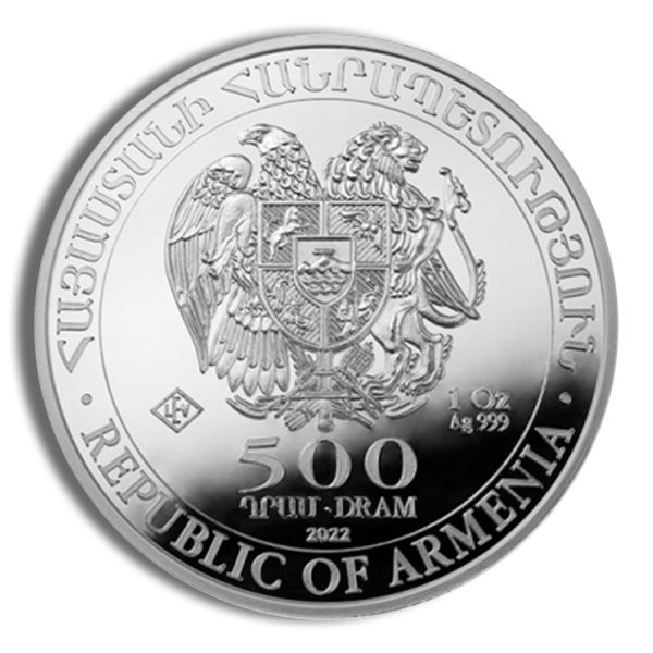 2022 1 oz Silver Armenia Noah's Ark Coin - Image 2