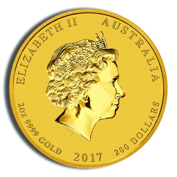 2017 2 oz Australia Gold Lunar Rooster BU - Series II - Image 2