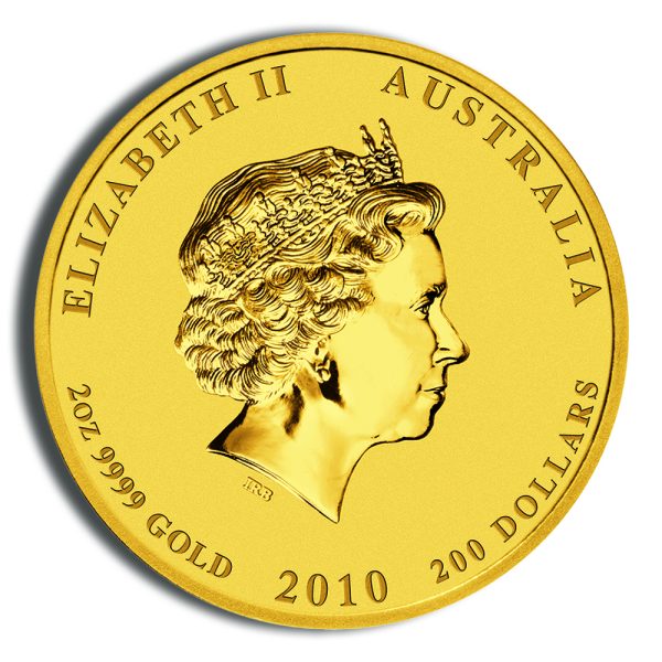 2010 2 oz Australia Gold Lunar Tiger BU - Series II - Image 2