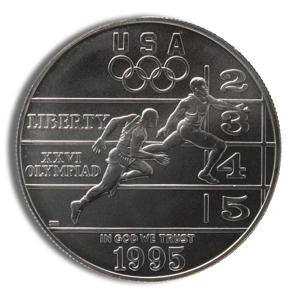 1995-D $1 Track & Field Silver Commem - BU - Image 2