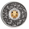 2023 1 oz Silver Year of the Rabbit Rotating Charm - Antiqued - Image 2