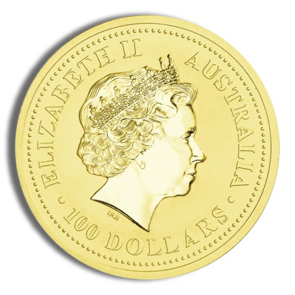 2000 1 oz Australia Gold Lunar Dragon BU - Series I - Image 2
