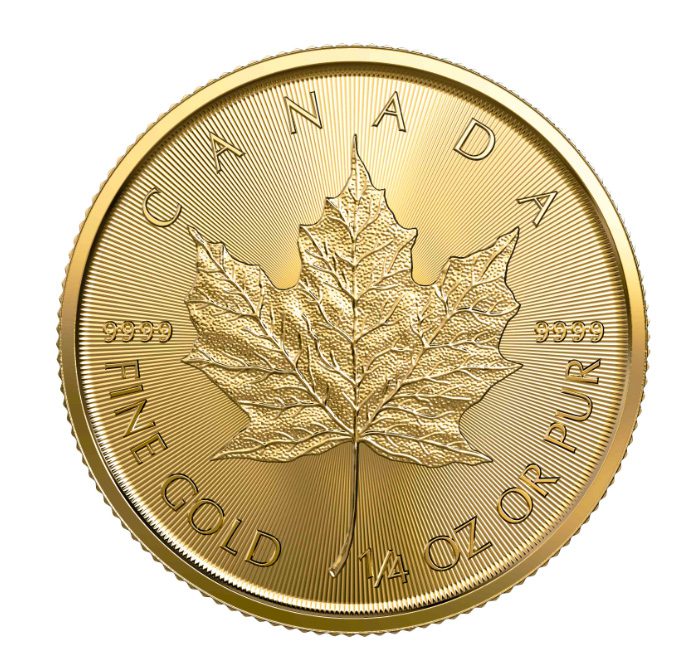 2024 1 4 Oz Gold Maple Leaf Sealed Houston Coin Buyers   2024 Quarter Oz Gold Maple Leaf Sealed Reverse 