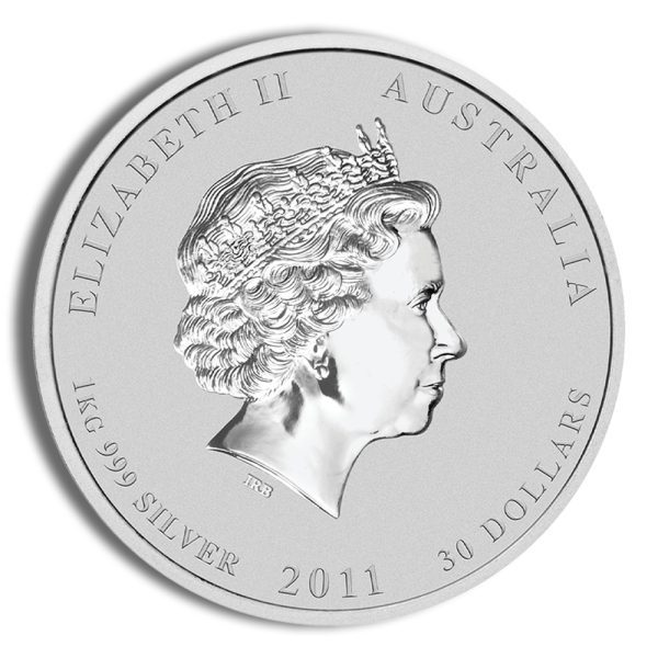 2011 Kilo Australia Silver Lunar Rabbit BU - Series II