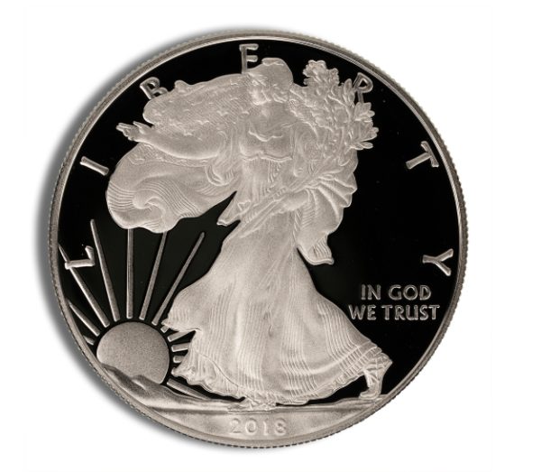 2018-W Proof Silver Eagle with Box & COA Obverse