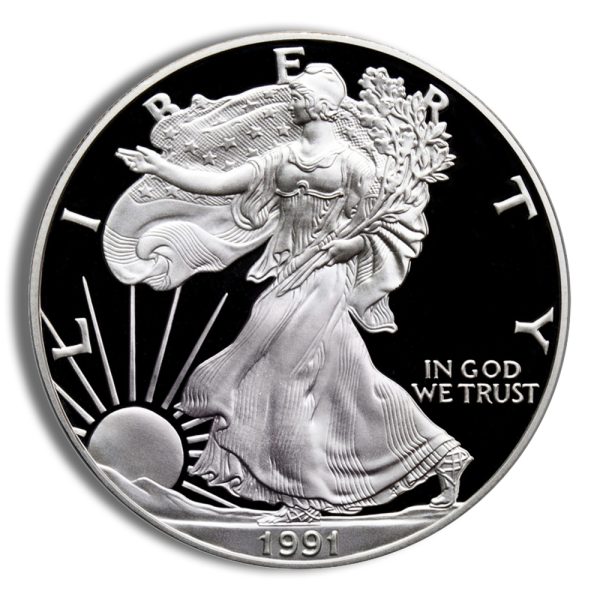 1991-S Proof Silver Eagle with Box & COA