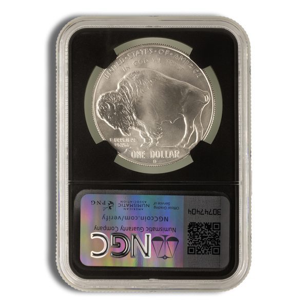 2001-D $1 Silver Buffalo Commem - NGC MS70 (Black Core)