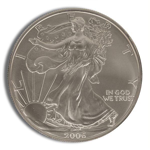 2006-W Burnished Silver Eagle with Box & COA