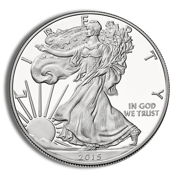 2015-W Proof Silver Eagle with Box & COA