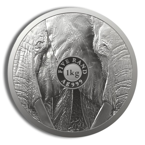 2021 1 Kilo Silver South African Big 5 Elephant Coin - Series II