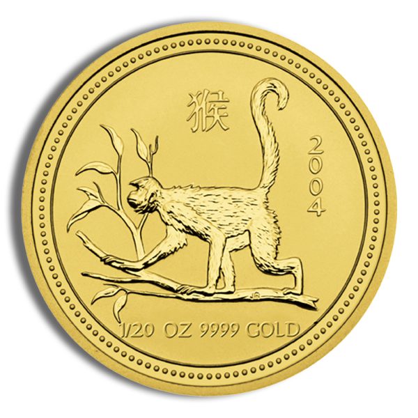 2004 2 oz Australia Gold Lunar Monkey BU - Series I